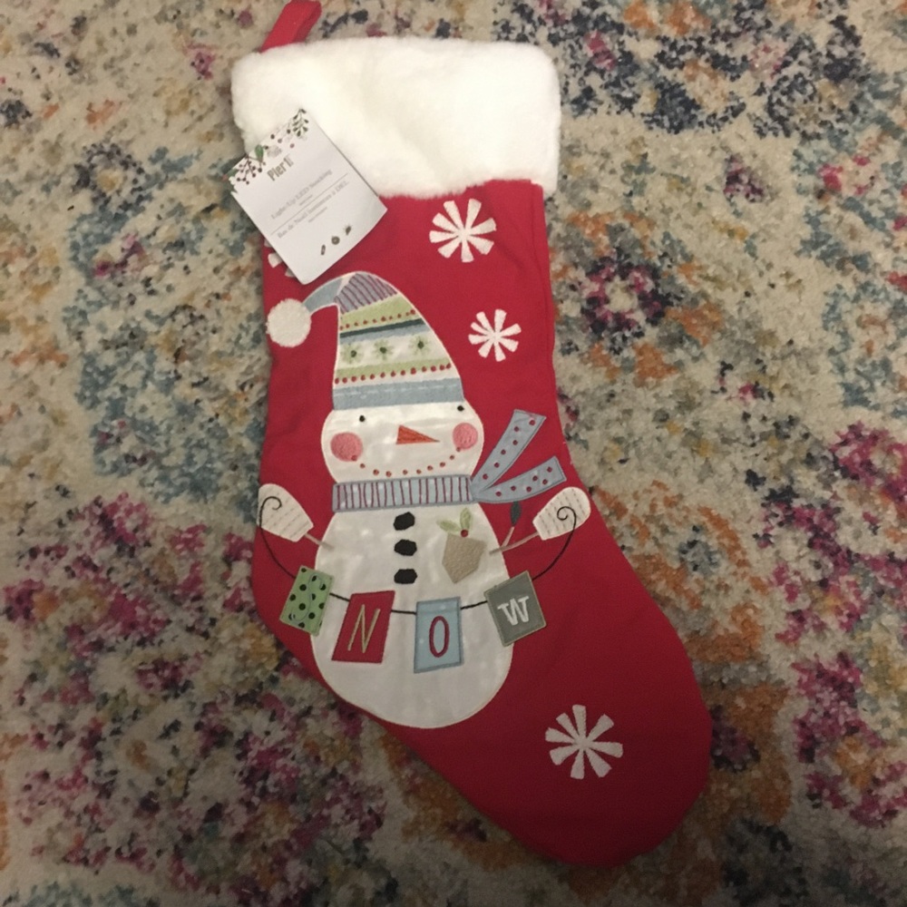 LED light up “snow” stocking